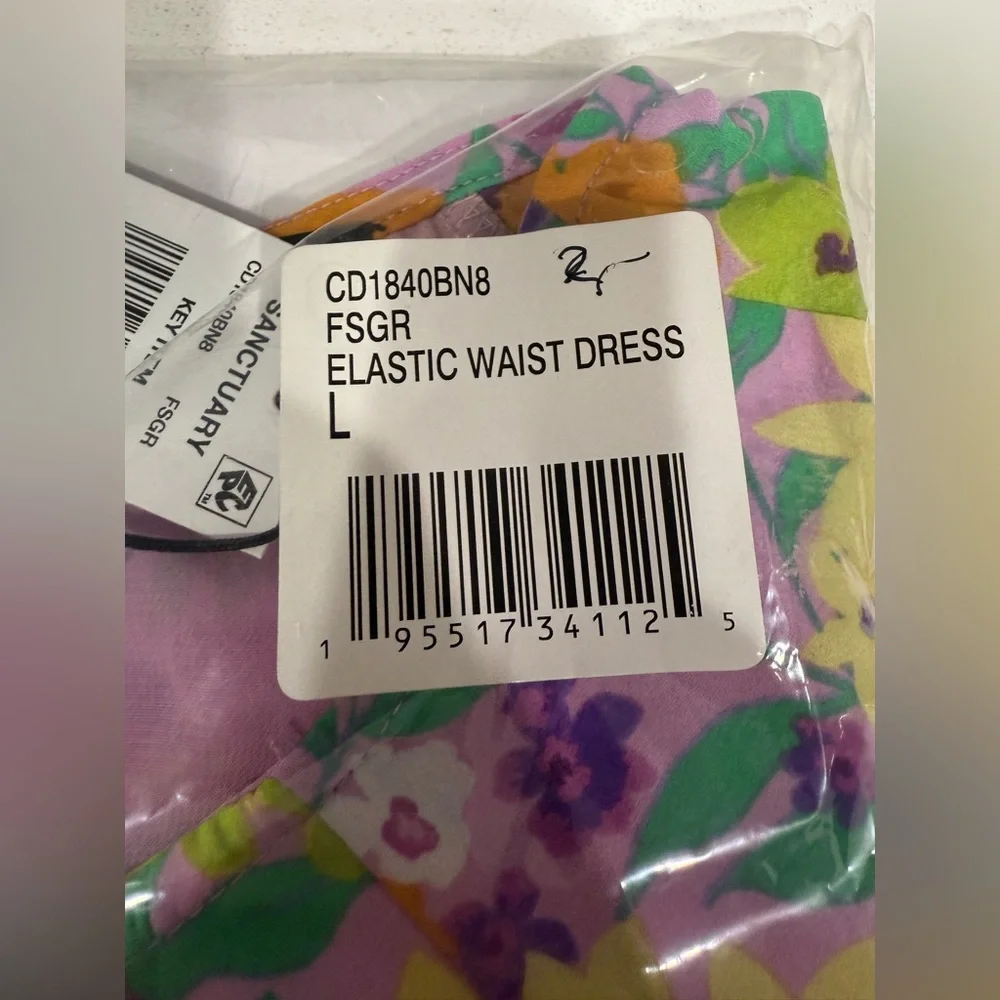 NWT Sanctuary Women's Long-Sleeve Cut-Out Dress-Fresh Garden - Picture 6 of 9